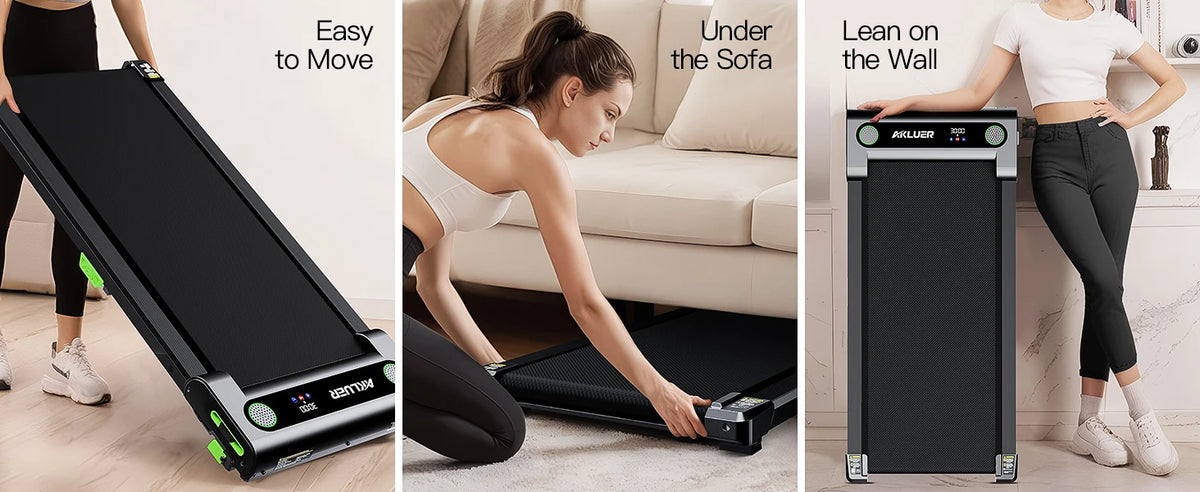 AKLUER Under-Desk Walking Treadmill | 2.5HP, 5% Incline, 330 lb Capacity