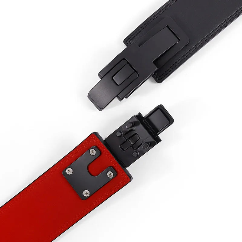 13mm Heavy Duty Powerlifting Lever Belt Cowhide Leather