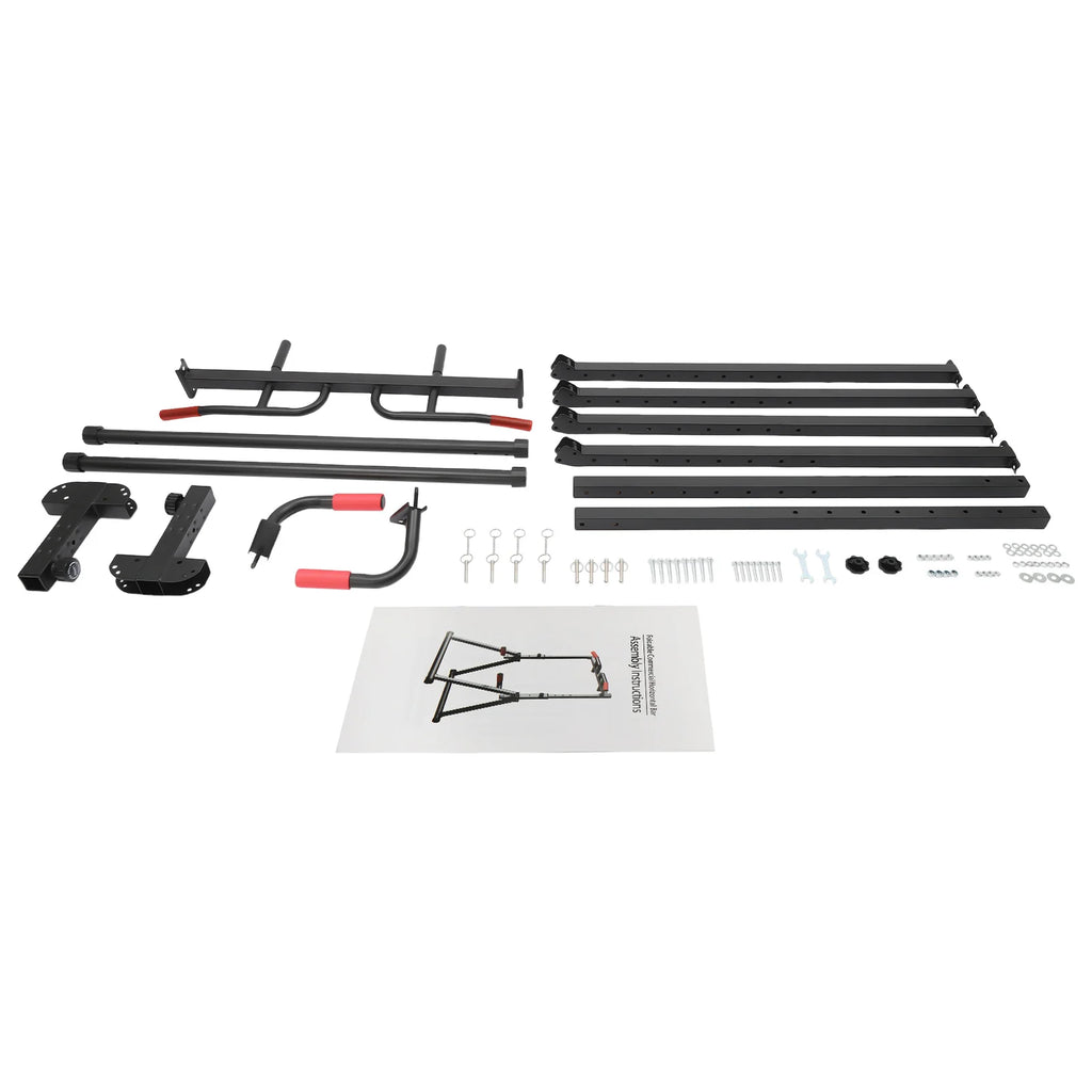 Adjustable Pull Up Station Home Foldable Strength Training Equipment Triangular Horizontal Bar, 200kg Load for Home & Gym