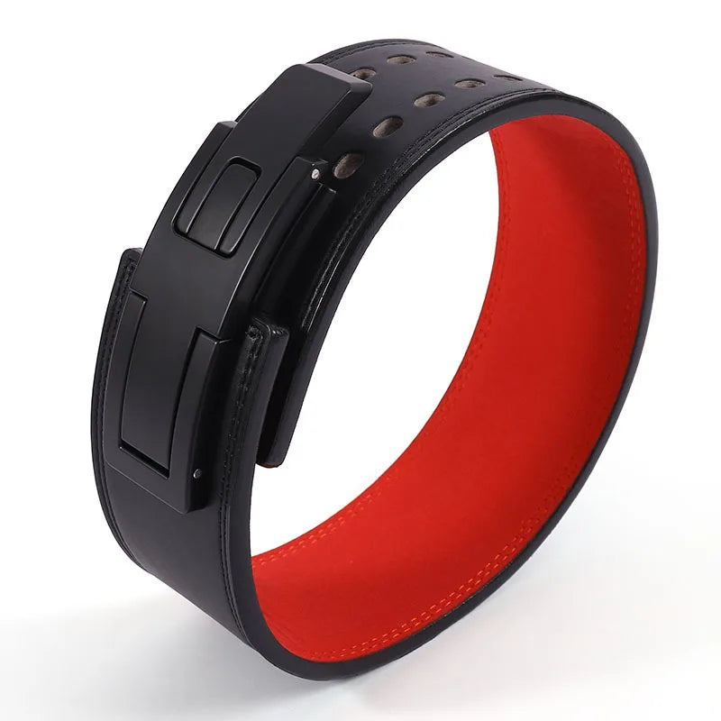 13mm Heavy Duty Powerlifting Lever Belt Cowhide Leather