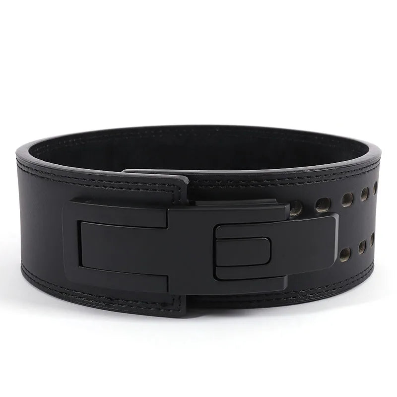 13mm Heavy Duty Powerlifting Lever Belt Cowhide Leather