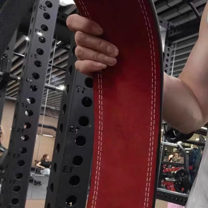13mm Heavy Duty Powerlifting Lever Belt Cowhide Leather