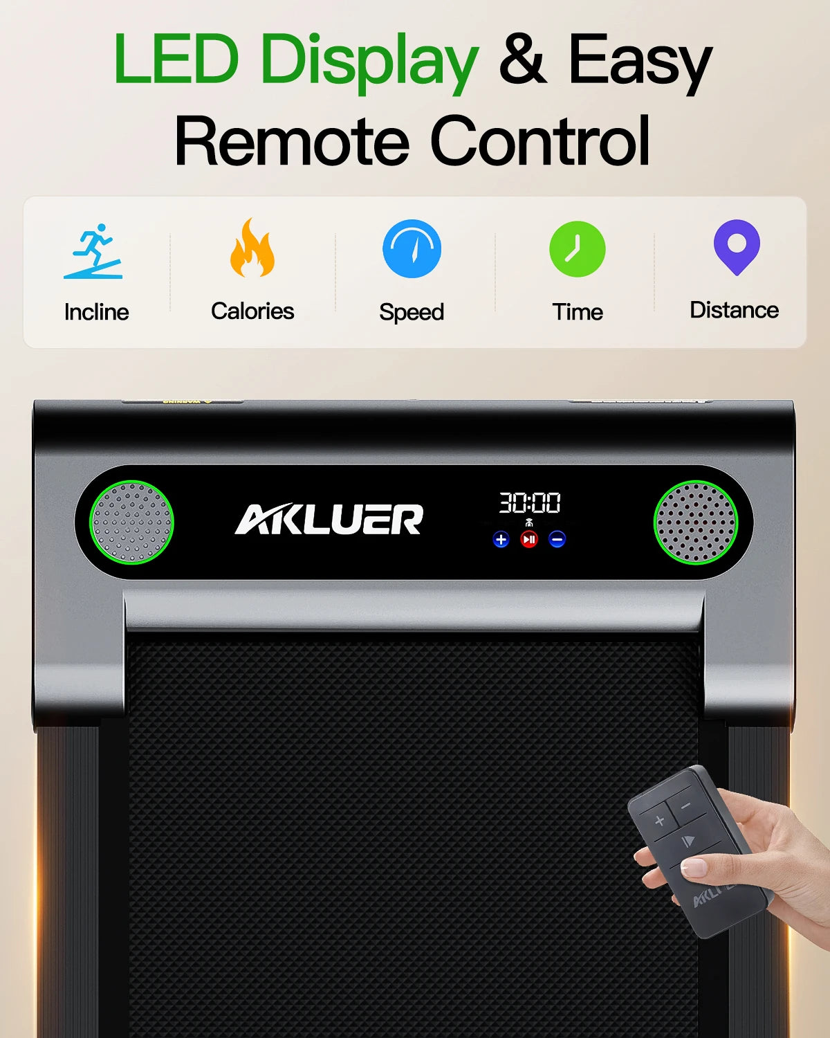 AKLUER Under-Desk Walking Treadmill | 2.5HP, 5% Incline, 330 lb Capacity