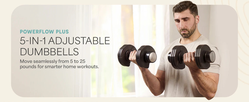 Adjustable Dumbbells for Home Gym | 2–55 lb, Quick-Adjust, Single or Pair