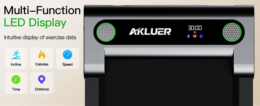 AKLUER Under-Desk Walking Treadmill | 2.5HP, 5% Incline, 330 lb Capacity