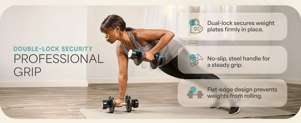 Adjustable Dumbbells for Home Gym | 2–55 lb, Quick-Adjust, Single or Pair