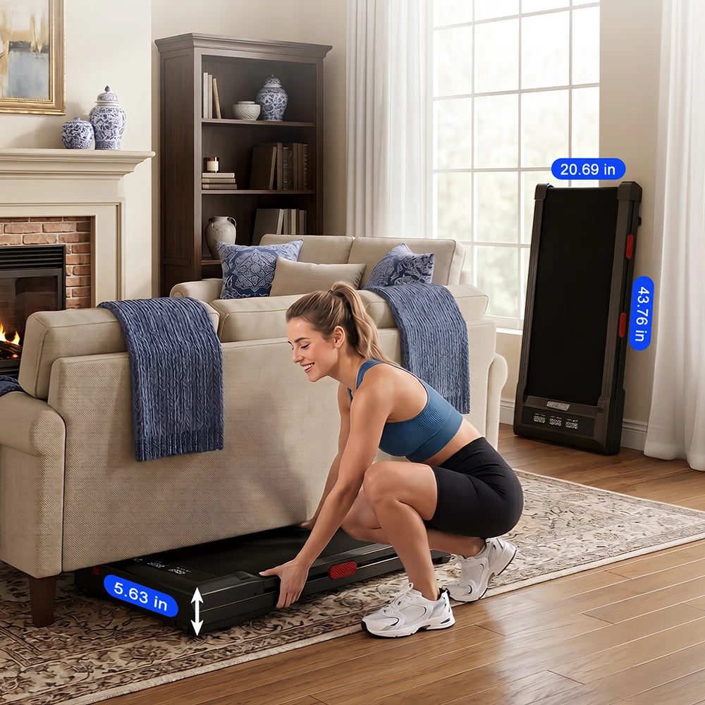 Superun 3.0HP Walking Pad|Under Desk Treadmill|9% Incline|Adjustable Speed 1-6KM/H|LCD display|300lbs weight limit