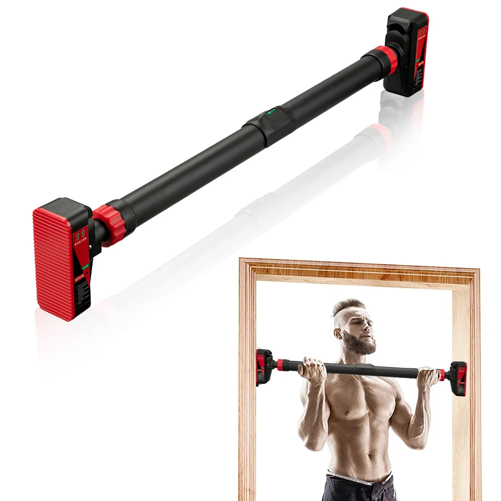 Strength Training Pull-up Bars with Level Gauge 27.17in–36.22in Adjustable Width 440lbs Max Load Capacity Chin Up Bar For Doorway