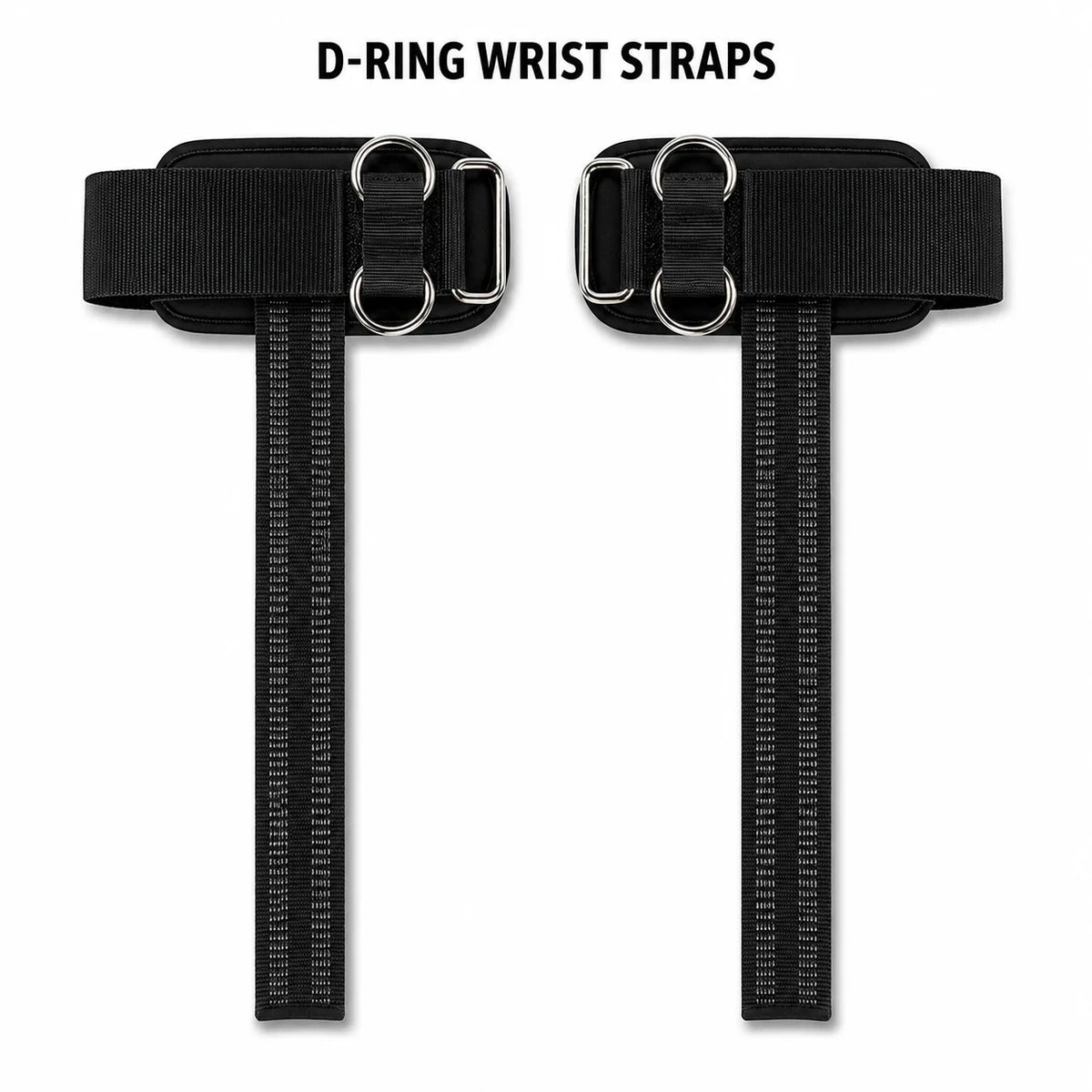 D-Ring Wrist Straps Gym Lifting Support, Heavy Duty Cable Attachment With Wrist Support Padsg