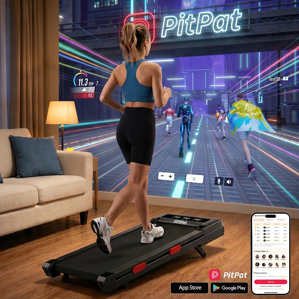 Superun 3.0HP Walking Pad|Under Desk Treadmill|9% Incline|Adjustable Speed 1-6KM/H|LCD display|300lbs weight limit