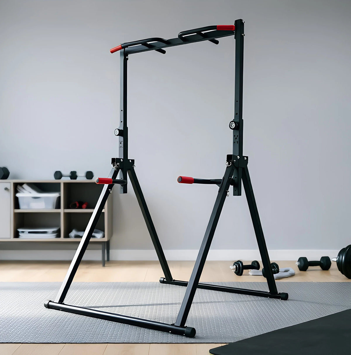 Adjustable Pull Up Bar, 440lb Load Foldable Home Gym Multi-Function Training Station