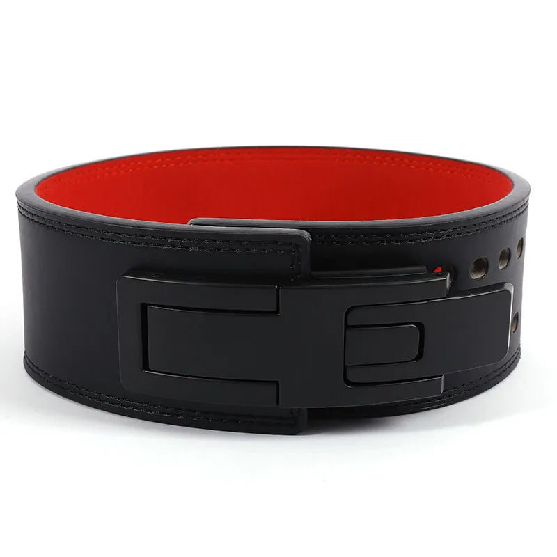 13mm Heavy Duty Powerlifting Lever Belt Cowhide Leather