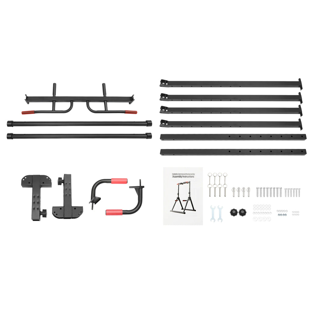 Adjustable Pull Up Bar, 440lb Load Foldable Home Gym Multi-Function Training Station