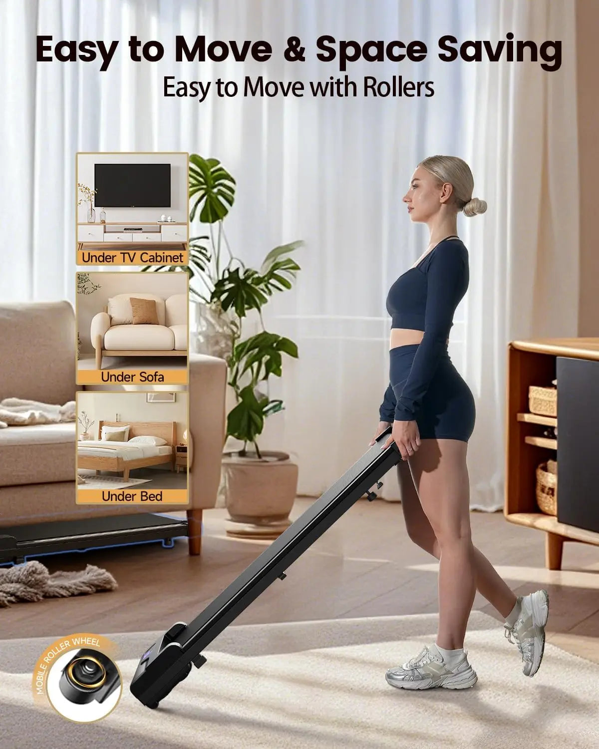 LISM Mini Walking Pad Treadmill | Compact, Quiet, Under-Desk, 264 lb Capacity