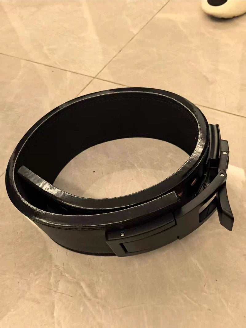 13mm Heavy Duty Powerlifting Lever Belt Cowhide Leather