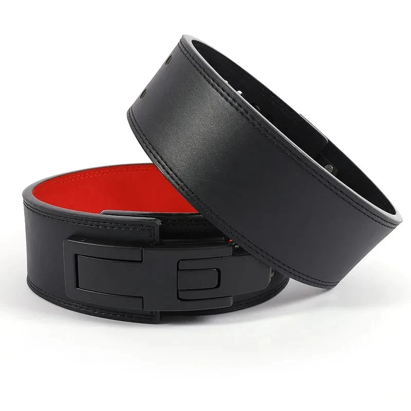 13mm Heavy Duty Powerlifting Lever Belt Cowhide Leather
