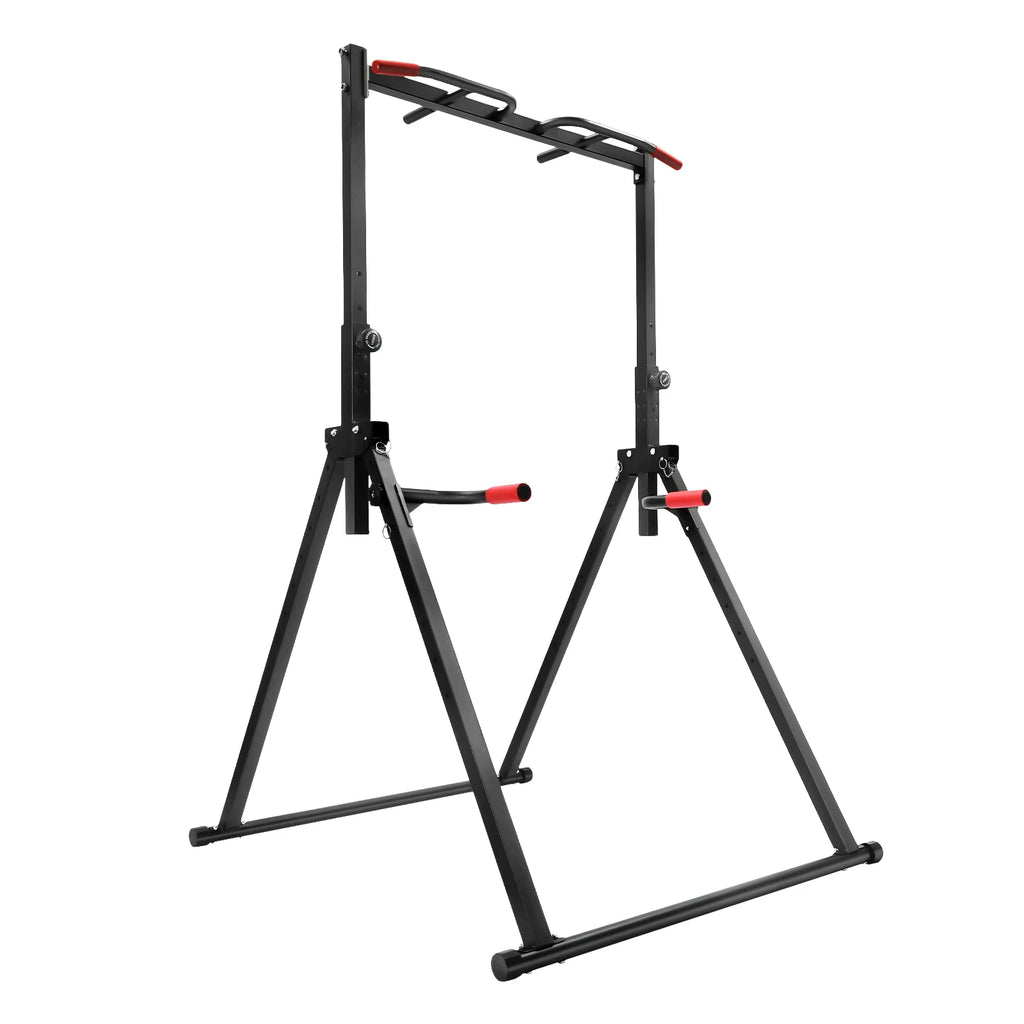 Adjustable Pull Up Station Home Foldable Strength Training Equipment Triangular Horizontal Bar, 200kg Load for Home & Gym